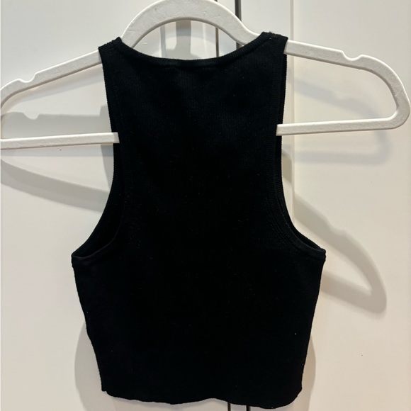 Wilfred knit black ribbed cropped tank top - Picture 2 of 3